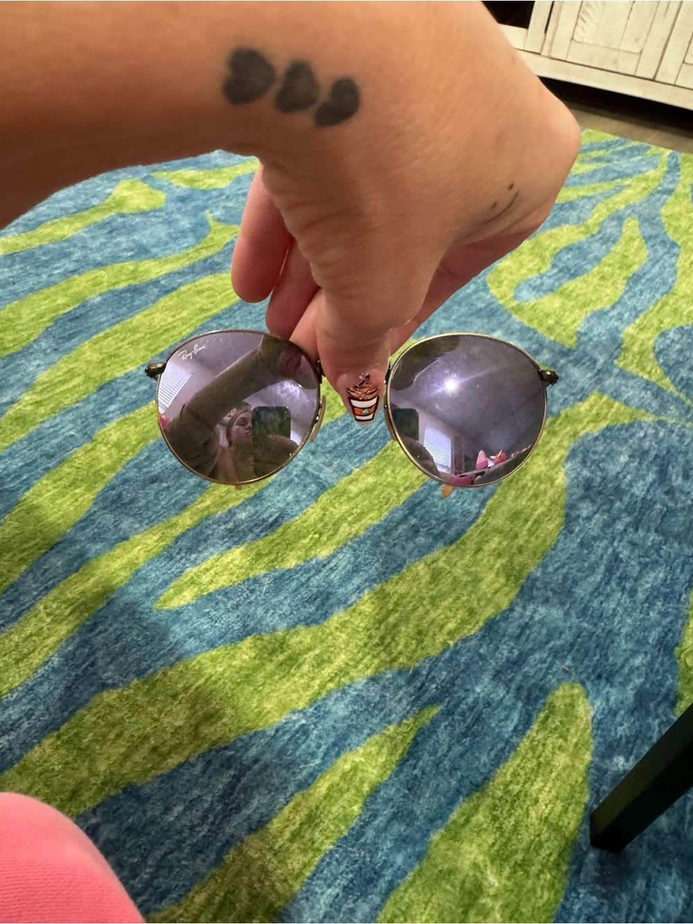Round Purple Lens Sunglasses - Ray-Ban